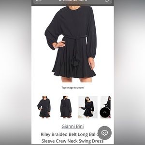 Gianni Bini Sky Blue Belted Mini Dress